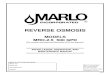 REVERSE OSMOSIS - Marlo Incorporated...The MRO 500 reverse osmosis systems are equipped with a concentrate control valve. This valve is used to adjust the system to the desired recovery