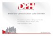 Breast and Cervical Cancer Data Overview...Breast Cancer Incidence (2008-2012) • Breast cancer incidence rates lowest in women