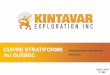 CUIVRE STRATIFORME - Kintavar · 2020-01-15 · QC Inc, 11.3% Management & ... 09 138.20187.00 48.80 0.12 PVS incl.163.20173.50 10.30 0.42 2.02 ... • Le prix du cuivre augmente