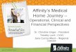 Affinity’s Medical Home Journey · Representative (PSR), Behavioral Health Coordinator, Mgmt • LEAN methodology to address flows . Team Roles . Physician & APP •Physician: –Provides