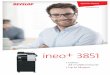 ineo+ 3851 · Datasheet ineo+ 3851 Description Technical specifications ineo+ 3851 A4 multifunctional with 38 ppm b/w and colour. Standard ineo print controller with PCL, …
