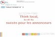 la clé du succès pour les annonceurs - Media Institute3 TABLE RONDE N 3 : Think local, la clé du succès pour les annonceurs Préalables • Pour SNCF l’intégration du marketing