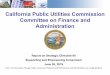 California Public Utilities Commission Committee on Finance and … · 2019-06-25 · California Public Utilities Commission Committee on Finance and Administration Report on Strategic