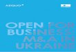 OPEN FOR BUSINESS: M&A IN UKRAINE 01 · 2017-07-07 · Ukraine M&A, 2008-2016 olumeV Deal value €m In challenging geopolitical circumstances, 2015 nonetheless demonstrated the resilience