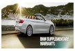 BMW SUPPLEMENTARY WARRANTY.€¦ · 10/6/2015  · BMW Complimentary Service Conditions. Service work. t the intervals indicated by the CBS System of the vehicle specified on the