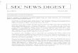 SEC News Digest, 03-08-2000 · 2008-03-19 · SEC NEWS DIGEST Issue 2000-44 March 8, 2000 COMMISSION ANNOUNCEMENTS ... (Press Rel 2000-25) ,., NEWS DIGEST, March 8, 2000. CHANGE IN