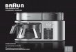 MultiServe Coffee maker - Braun · Instructions Type KF 901AN, KF 901BN Register your product MultiServe Coffee maker Stapled booklet, 210 x 297 mm, 26 pages (incl. 4 pages cover),