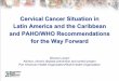Cervical Cancer Situation in Latin America and the ... · and PAHO/WHO Recommendations for the Way Forward . PRESENTATION OVERVIEW • Burden of cervical cancer in Latin America and