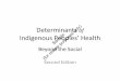 Determinants of Indigenous Peoples’ Health in Canadacspi.s3.amazonaws.com/supplement_samples/Sample...Social Determinants of Health (SDOH) •Recent: Emerged in mainstream health