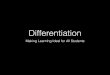 Differentiation · Ways to Differentiate • Provide different ways of knowing (images, maps, graphs, audio, visual, videos, short text, long text) • Provide different ways of showing