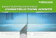 Waterproofing construction Joints · 2013-02-28 · KösteR Joint waterproofing solutions in practice Movement joints must be waterproofed ... A joint waterproofing must allow for