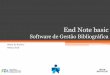 End Note basic - Universidade NOVA de Lisboa · •O End Note é um software de geração automática de bibliografias, desenhado de modo a permitir guardar, ... ferramenta de pesquisa
