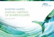 8th Annual Meeting of Shareholders - Kingfish · shareholder return* Dividend return Adjusted NAV return* Share price discount to NAV^ +13.5% (2018: 12.0%) ... FY16 FY17 FY18 FY19