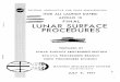 (FOR ALL LAUNCH DATES) APOLLO 15 FINAl I LUNAR SURFACE ... · (for all launch dates) apollo 15 final lunar surface pr10cedures prepared by lunar surface procedures section eva/iva