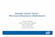 Inside Intel Core Microarchitecture (Nehalem)...Configuration: pre-production Intel® Core i7 processor with 3 channel DDR3 memory. Performance tests and ratings are measured using