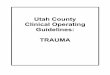 2014 Utah County Trauma COG · 2014 0428 Utah County Trauma Clinical Operating Guidelines (COG) 4 AMPUTATIONS ALL PROVIDERS # Focused history and physical exam # Continuous ECG, ETCO2,