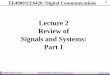 Lecture 2 Review of Signals and Systems: Part 1faculty.weber.edu/snaik/ECE4900_ECE6420/02Lec02_SandS... · 2016-08-31 · Real-world (outside of the embedded hardware) consists of