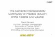 The Federal CIO Council's Semantic Interoperability ... · – Information Semantics = representation of meaning for computational systems and data – Meaning changes by context