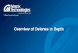 Overview of Defense in Depth - matrixti.com · Overview of Defense in Depth. Overview of Defense in Depth. Becoming Proactive Overview of Defense in Depth •Vulnerabilities can exist