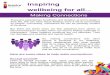 inspiring wellbeing for all · 2018-10-02 · So, making connections with other people is essential to our wellbeing. Strong relationships with other people help us to enjoy the good