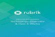 RUBRIK CLOUD DATA MANAGEMENT Technology Overview & … · data, from creation to expiration, across the data center to the cloud. In one platform, Rubrik delivers instant access,
