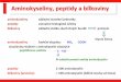 Aminokyseliny, peptidy a bílkovinydolezala/CHPP/4 Aminokyseliny.pdf · 20 základních, kódovaných aminokyselin = ~ 90 % aminokyselin v potravinách jejich deriváty (vznik specifickou