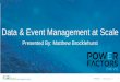 Data & Event Management at Scale - OSIsoft...Event Management Analytics User Interface System of Engagement Case Management O&M - Work Management Detailed Investor Reporting #PIWorld