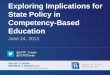 Exploring Implications for State Policy in Competency ... PPT Final Final.pdf · State Policy in Competency-Based Education June 24, 2013 @AYPF_Tweets ... Association • Diane Smith