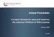 Investor Presentation...Multiple key clinical milestones expected in the next 12 months Genkyotex: Global leader in NOX therapeutics Investor Presentation Page 3 Trading on Euronext