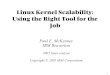 Linux Kernel Scalability: Using the Right Tool for the L2 Cache Hit 12.9 Atomic Increment 58.2 Cmpxchg