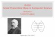 15-251 Great Theoretical Ideas in Computer Sciencearielpro/15251f15/slides/lec05.pdf · September 15th, 2015 15-251 Great Theoretical Ideas in Computer Science Lecture 5: Cantor’s