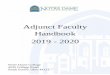 Adjunct Faculty Handbook · PDF file

Adjunct Faculty Handbook 2019 - 2020 Notre Dame College 4545 College Road South Euclid, Ohio 44121