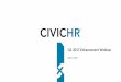 Q1 2017 Enhancement Webinar - CivicPlus 2017 Enhancement W… · • Q1 2017 Enhancements • Exciting Customer Help Announcement ... refers to Performance Management and HRIS refers