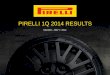 PIRELLI 1Q 2014 RESULTS...1Q 2014 RESULTS KEY MESSAGES 2 > Europe: Top Premium segment (18” and above) market share increase > Industry - positive scenario confirmed: Pirelli 1Q