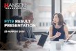 Hansen Technologies FY19 Results Investor Presentation · 23/08/2019  · 250 229.0 200 150 100 50 FY18 Recurring Non (5.4) -Recurring 5.0 Sigma 231.3 FY19