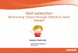 Self-selection: Minimising Chaos through Effective Team Design · Sandy Mamoli sandy@nomad8.com @smamol. Title: Self-selection: Minimising Chaos through Effective Team Design Author: