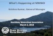 Krishna Kumar, General Manager...Mar 04, 2018  · Krishna Kumar, General Manager Northbay Watershed Association March 2, 2018. What’s Happening at MMWD