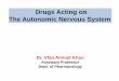 Drugs Acting on The Autonomic Nervous SystemDrugs Acting on The Autonomic Nervous System Dr. Irfan Ahmad Khan Assistant Professor Dept. of Pharmacology. Autonomic Drugs: • Drugs