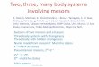 Two, three, many body systems involving mesonskoza.if.uj.edu.pl/jagiellonian-symposium-2015/file/talks/s4_oset.pdf · Two, three, many body systems involving mesons E. Oset, A. Martinez,