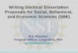 Writing Doctoral Dissertation Proposals for NSF Geography ...web.uflib.ufl.edu/funding/documents/UFSBEDDRIGslides.pdf · Writing Doctoral Dissertation Proposals for Social, Behavioral,