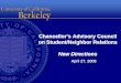 University of California, Berkeley · Berkeley brochure, op eds, student RESPECT campaign, One Community website, media coverage, CalSO orientation, PartySafe, Students for a Safer