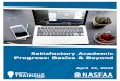 NASFAA Webinar - Satisfactory Academic Progress: Basics ... · PDF file Satisfactory Academic Progress: Basics and Beyond Presented April 22, 2020 Transfer Credits – Non-accepted
