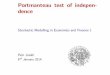 Portmanteau test of independence - Univerzita Karlovaartax.karlin.mff.cuni.cz/~adaml5am/Seminar/1314z/1314z... · 2014-01-24 · Portmanteau test Introduction Test procedure Finite
