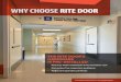 WHY CHOOSE RITE DOOR Door/Catalog/RITE... · 2016-02-04 · WHY CHOOSE RITE DOOR VERSATILITY & PRACTICALITY • Blends in for clean lines, or makes a design statement • Comes with