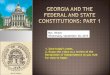 Mrs. Veitch Wednesday, September 30, 2015 · Analyze the strengths and weaknesses of both the Georgia Constitution of 1777 and the Articles of Confederation and explain how weaknesses