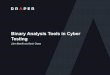 Binary Analysis Tools in Cyber Testing - ITEA · • Binary-only analysis tools are limited and less developed than source analysis tools • Draper has implemented Modular, Open