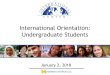 International Orientation: Undergraduate Students · Undergraduate Students January 2, 2018. Today’s Agenda. Student Life University of Michigan Today’s Agenda ... Additional