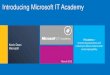 Introducing Microsoft IT Academy€¦ · Introducing Microsoft IT Academy March 2013 Kevin Dean Microsoft IT Academy -- ... Community of 12,000 ITAs globally in 133 countries . 