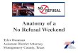Anatomy of a No Refusal Weekend - Texas A&M University · Anatomy of a No Refusal Weekend Tyler Dunman Assistant District Attorney . Montgomery County, Texas . What is No Refusal?