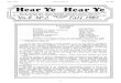 Vol 8 - No 3 Hear Ye Hear Ye Fall 1987 · 1987 - FALL PROGRAM by Charlene Guyer The Rochester Genealogical Society will continue to meet the third Thursday of each month (except December,